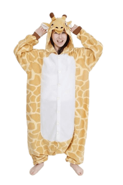 pyjama combinaison girafe adulte