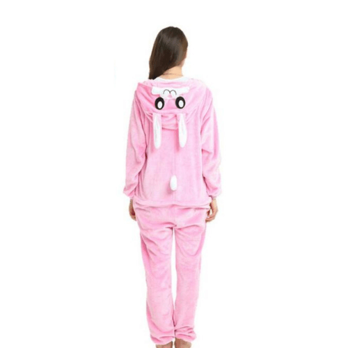 combinaison pyjama lapin rose fluo