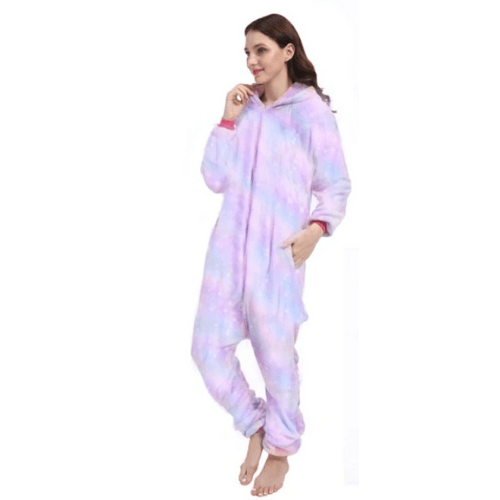 pyjama combinaison licorne violet pour femme