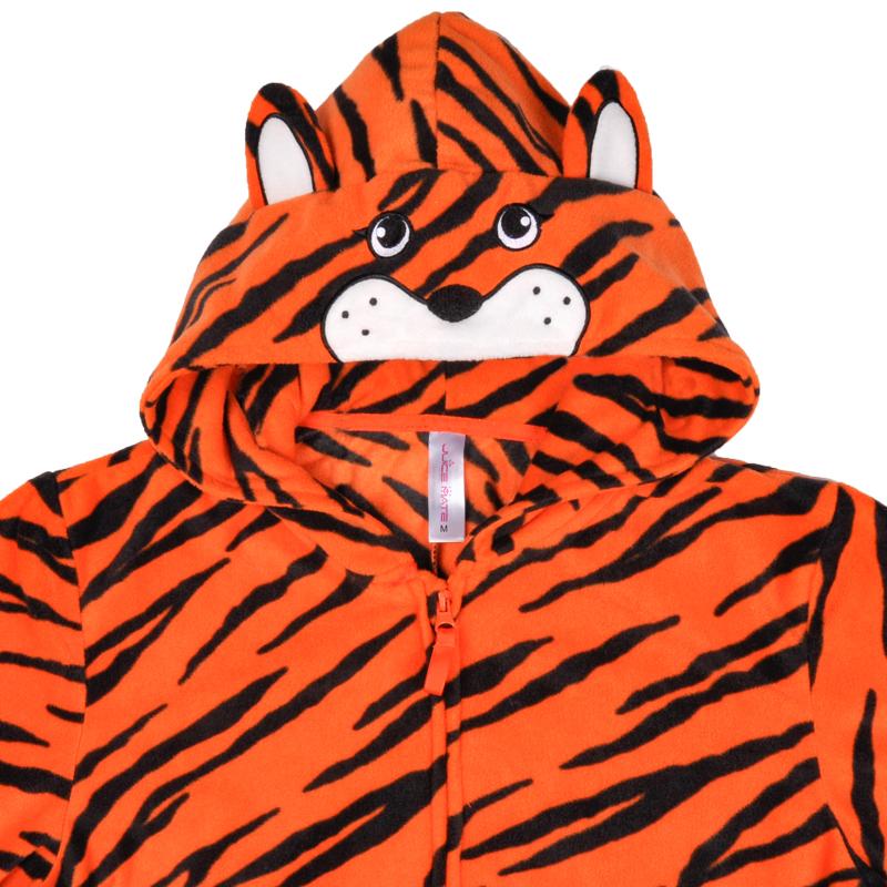 capuche pyjama tigre orange et noir