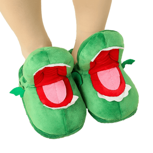 chaussons dinosaure vert