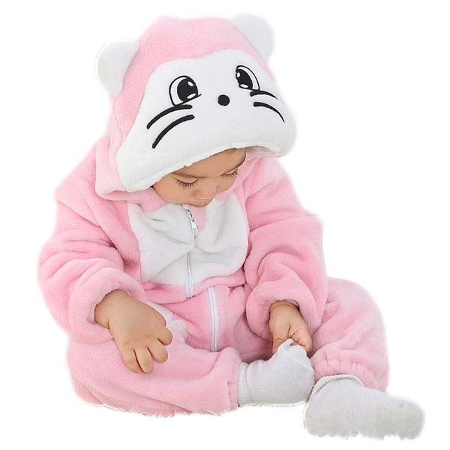 pyjama combinaison chat rose pour bebe
