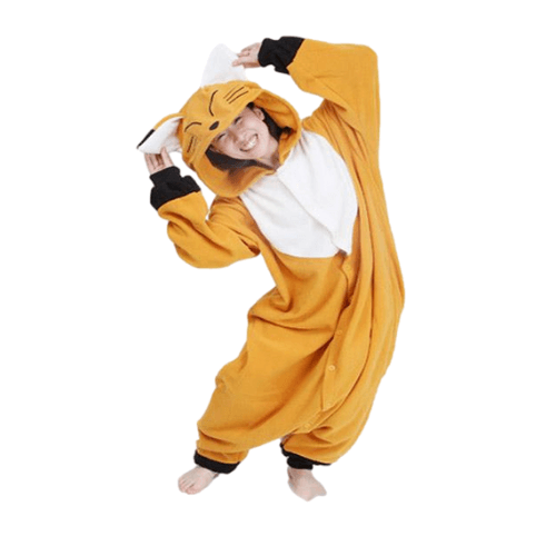 tenue kigurumi chat orange femme