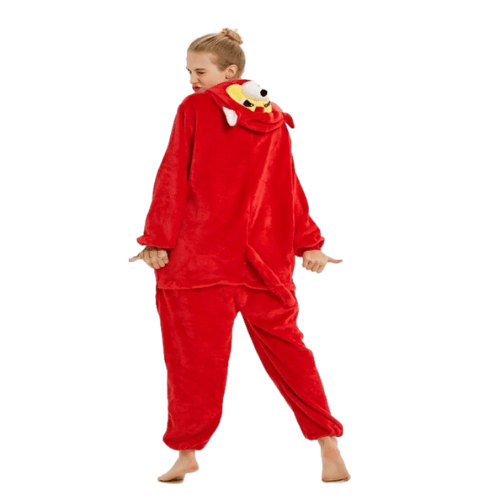 combi pyjama chien rouge femme