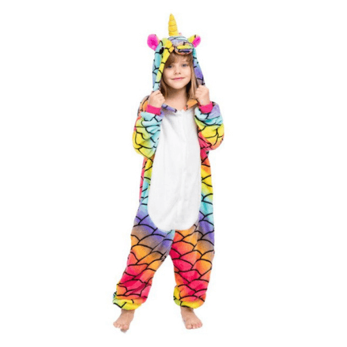 pyjama combinaison licorne fille multicolore