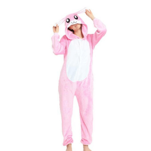 combinaison pyjama lapin rose