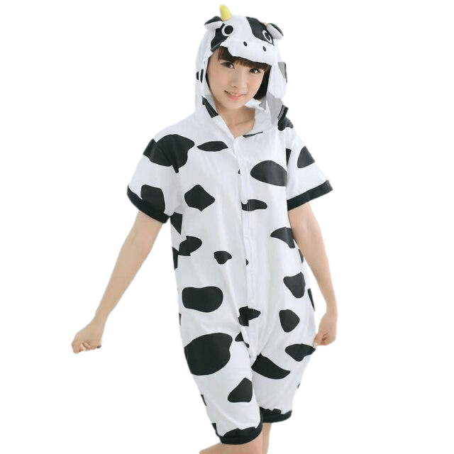 Combinaison Pyjama Vache Animaux Enfants Manches courtes - Kigurumi Pyjamas  Combinaison