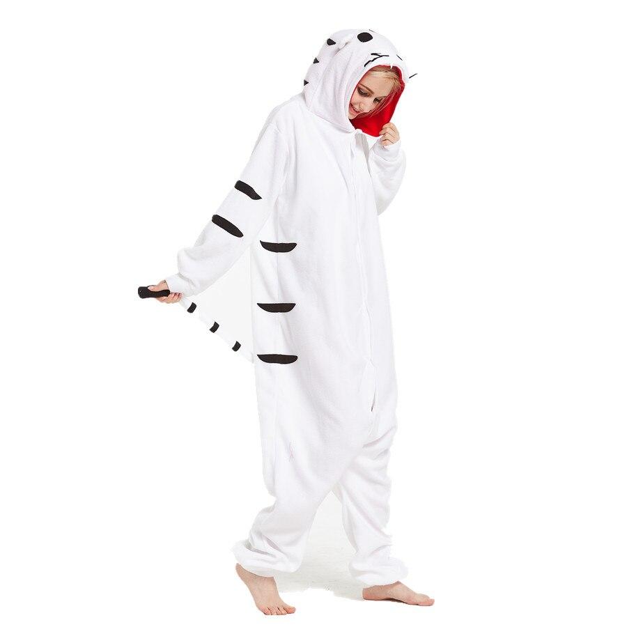 combinaison pyjama tigre blanc adulte